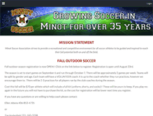 Tablet Screenshot of minotsoccer.com